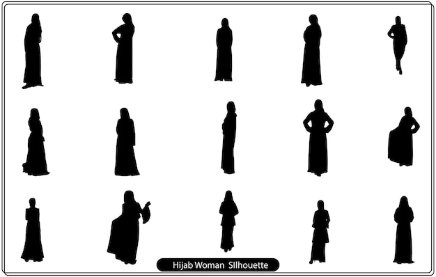 Femme Musulmane En Silhouette De Mode Hijab