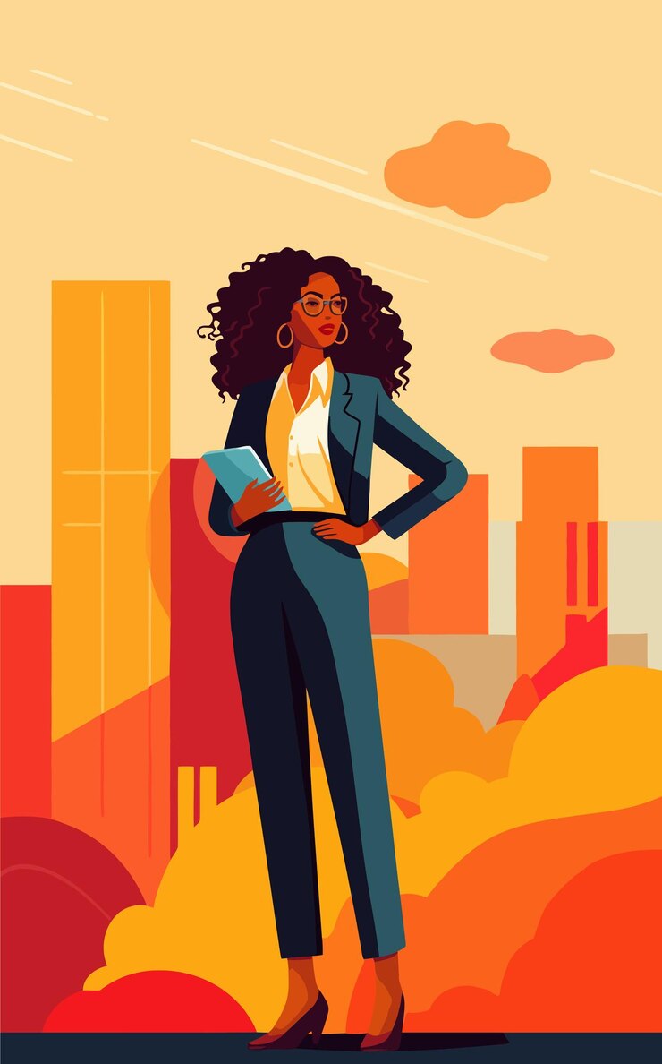 Vecteur femme noireaffaires