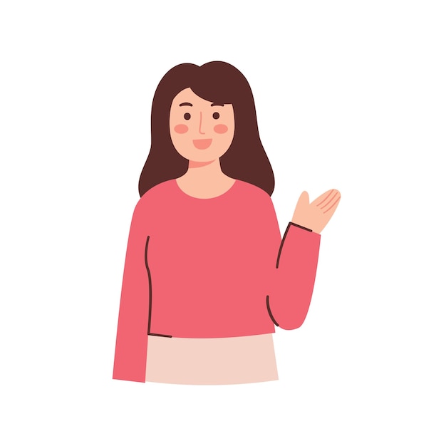 Femme, onduler, main