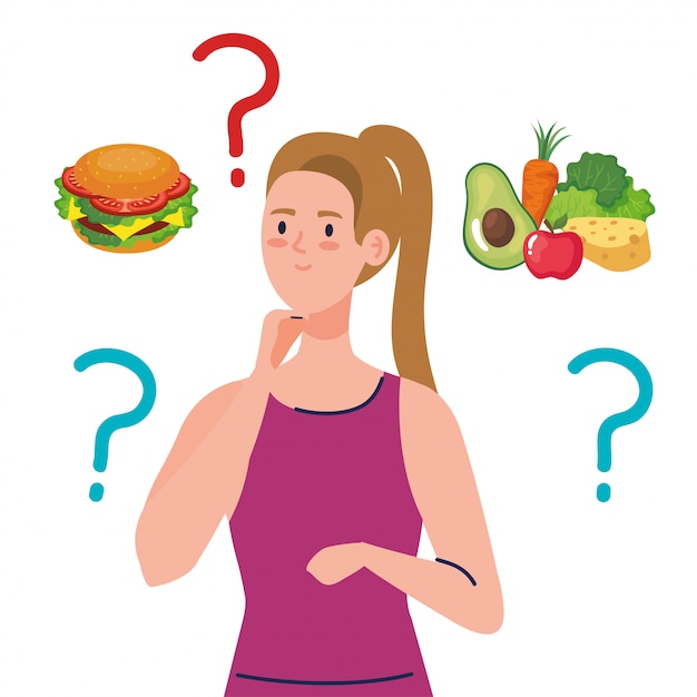 Femme pensant quoi manger