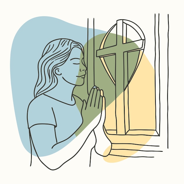 Une femme qui prie.
