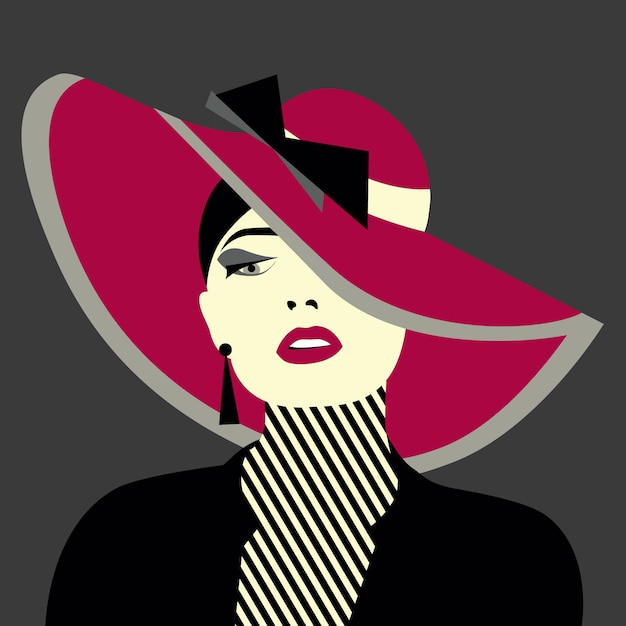 femme sexy stylisée avec cabane