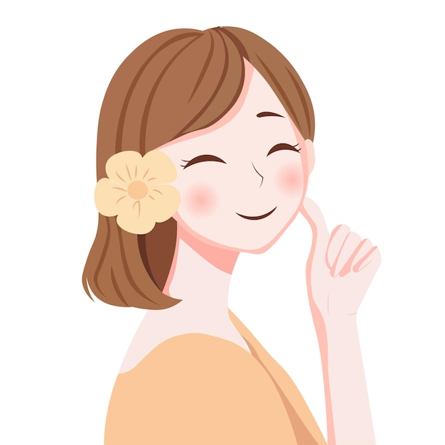 Femme souriante vecteur