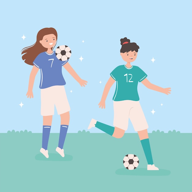 Femmes Et Ballon De Football