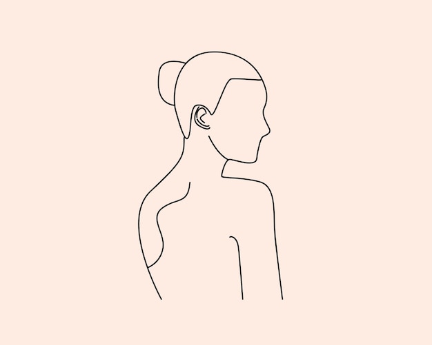 Les femmes font face à l'illustration de l'art en ligne