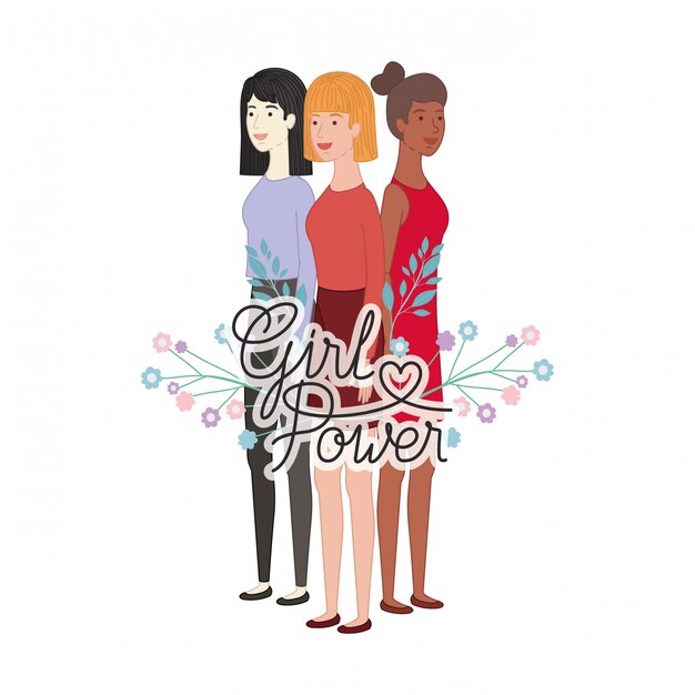 Femmes Avec Personnage Avatar Power Girl Label