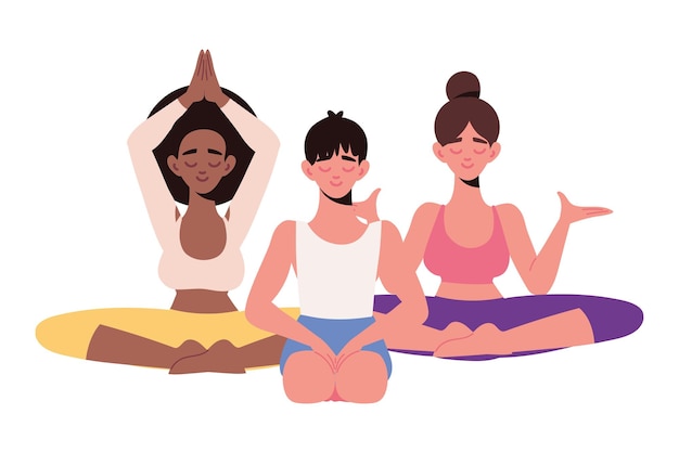 Femmes pratiquant le yoga