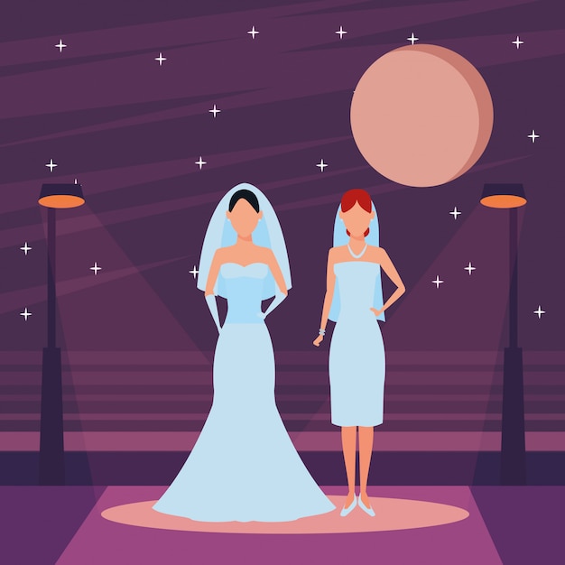 Les Femmes En Robe De Mariée