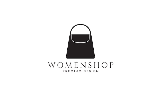 Femmes Sac Mode Silhouette Logo Symbole Icône Vecteur Conception Graphique Illustration