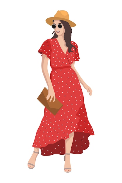 Femmes sur des talons hauts vêtues de vêtements à la mode élégants illustration de la mode féminine