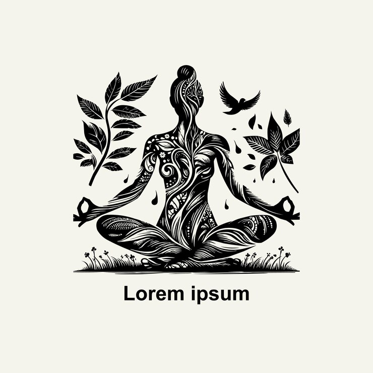 Vecteur les femmes de yoga à silhouette vectorielle