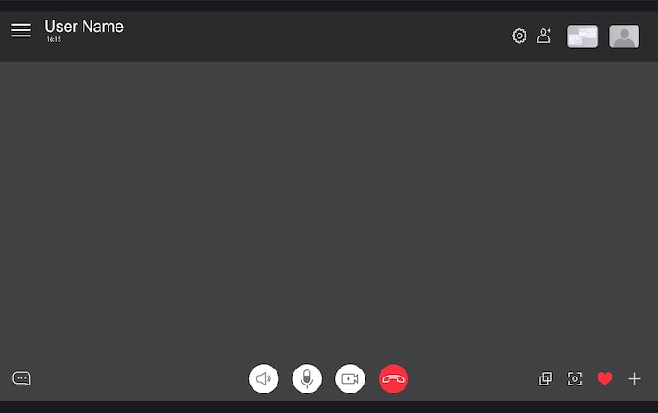 Vecteur fenêtre d'appel vidéo web utilisateur, interface de chat vidéo, flux en direct. concept de médias sociaux à distance, communication à distance, contenu vidéo.