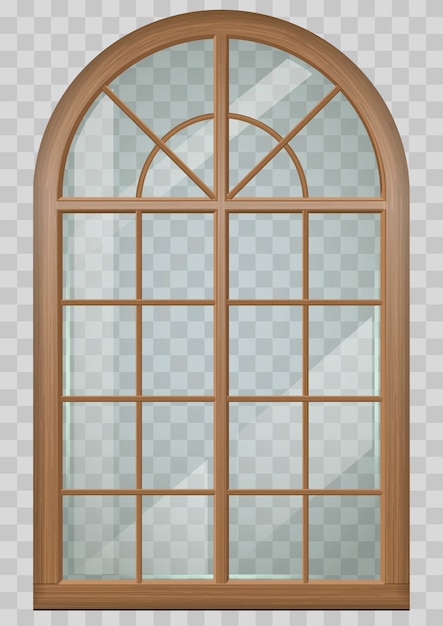 Fenêtre cintrée en bois