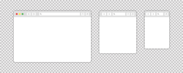 Fenêtre Du Navigateur éléments Web Vectoriels Isolés