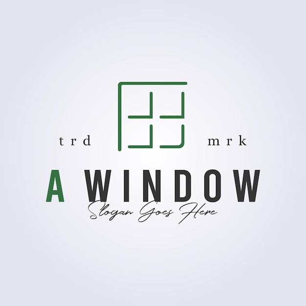 Vecteur une fenêtre logo illustration vectorielle conception d'art en ligne