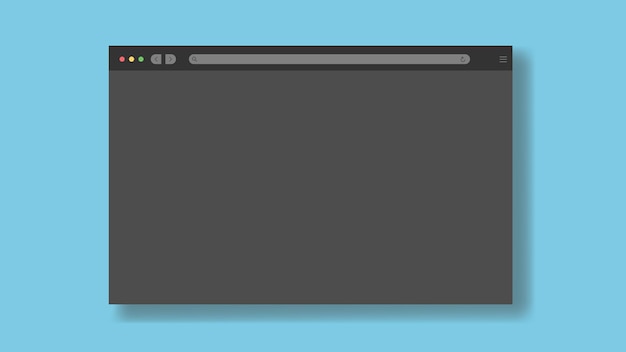 Vecteur fenêtre de navigateur vide isolée sur fond blanc
