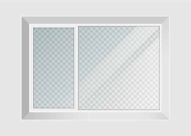 Fenêtre En Plastique Isolée Sur Fond Illustration Vectorielle