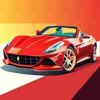 Vecteur ferrari california t 4k illustration vectorielle de haute qualité