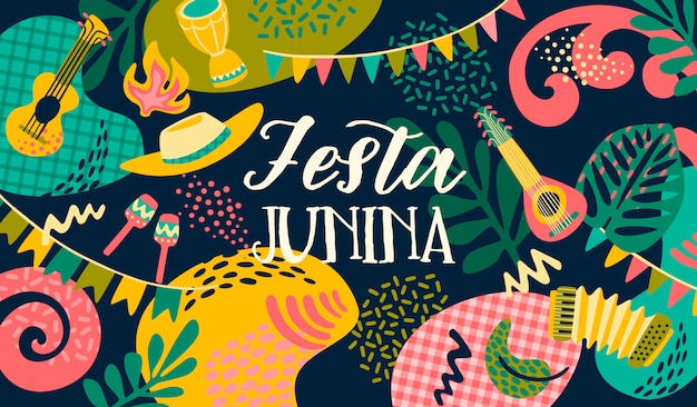 Festa Junina. Modèle De Vecteur