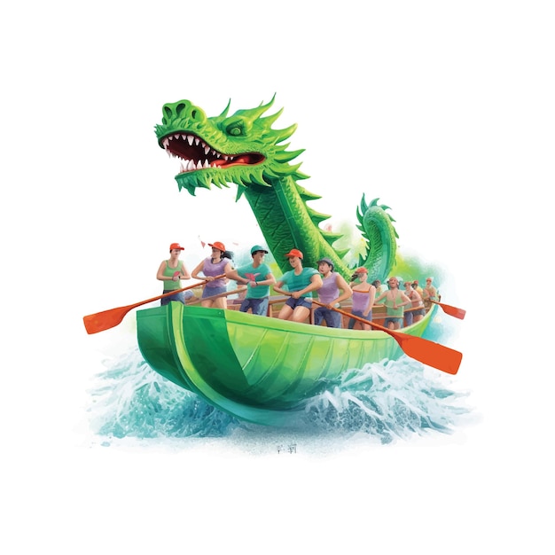 Festival Des Bateaux-dragons Illustration Vectorielle