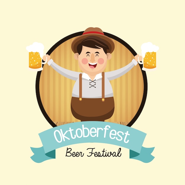 Festival De La Bière Homme De La Bande Dessinée Oktoberfest Allemagne