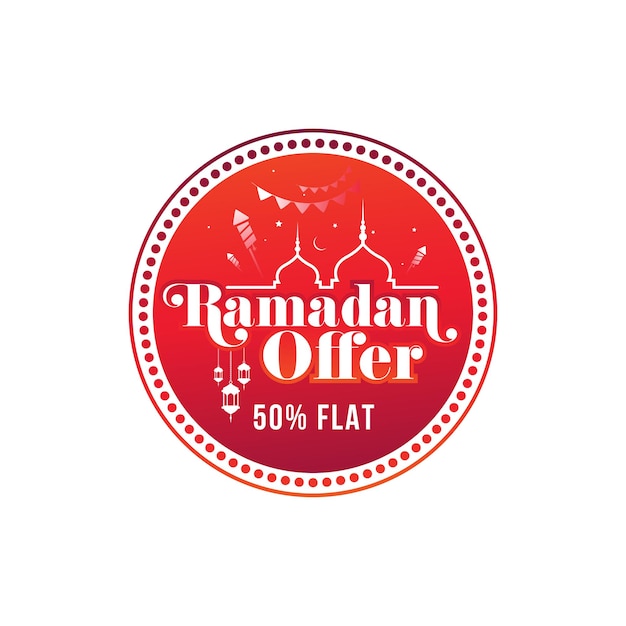 Festival Du Ramadan Offre Un Modèle De Conception De Vecteur De Bannière