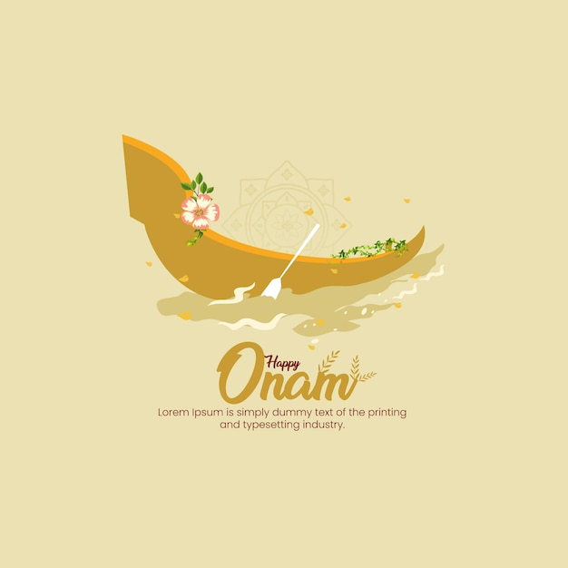 Festival Du Sud De L'inde Kerala Happy Onam Salutations Background.creative Ads.