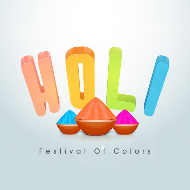 Festival Indien Des Couleurs Happy Holi Concept Avec Des Couleurs Sèches Brillantes Gulal Avec Un Espace De Texte Pour Votre Message