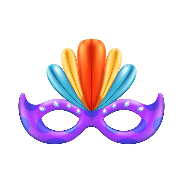 Vecteur festival mask 3d icon illustration réaliste vecteur pour célébrer le nouvel an ou un événement de fête