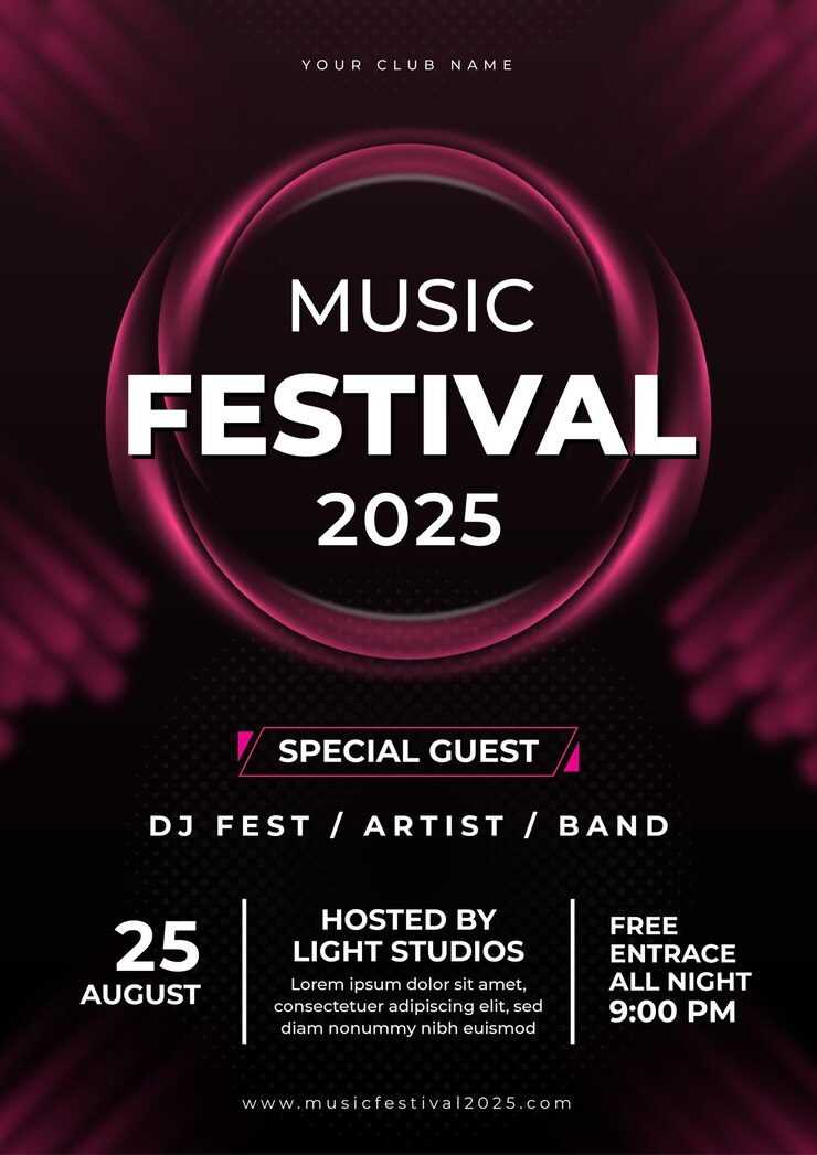 Vecteur festival de musique d'affiches