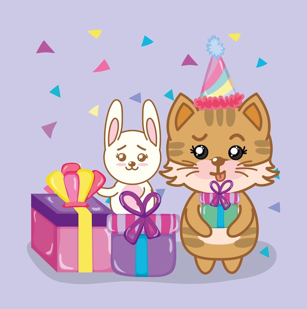 Fête Des Animaux Joyeux Anniversaire