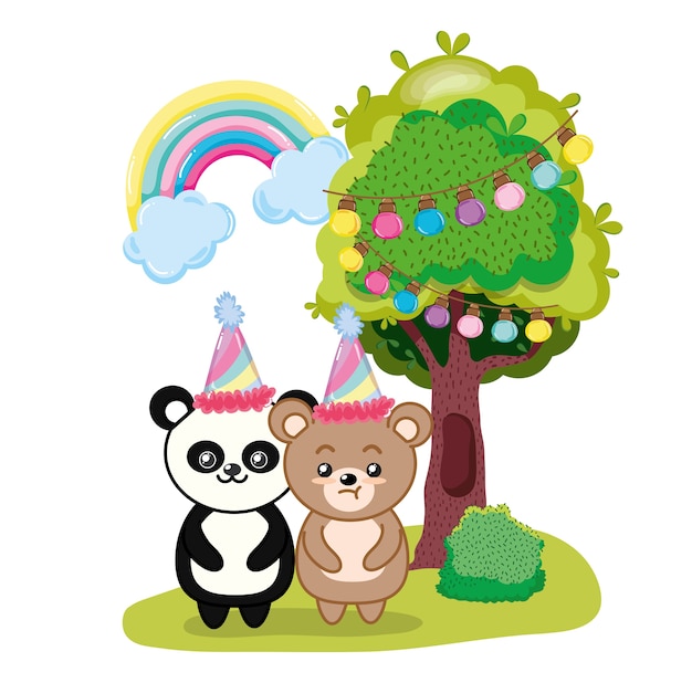 Fête Des Animaux Joyeux Anniversaire