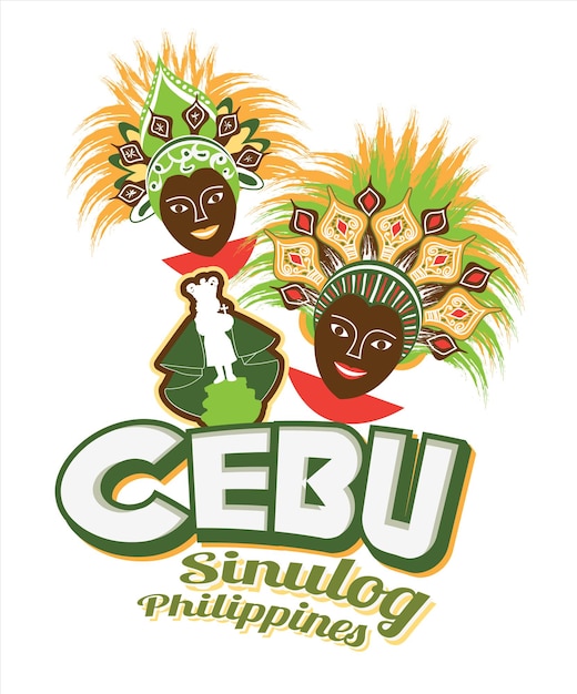 Vecteur fête de célébration du sinulog du festival philippin de cebu