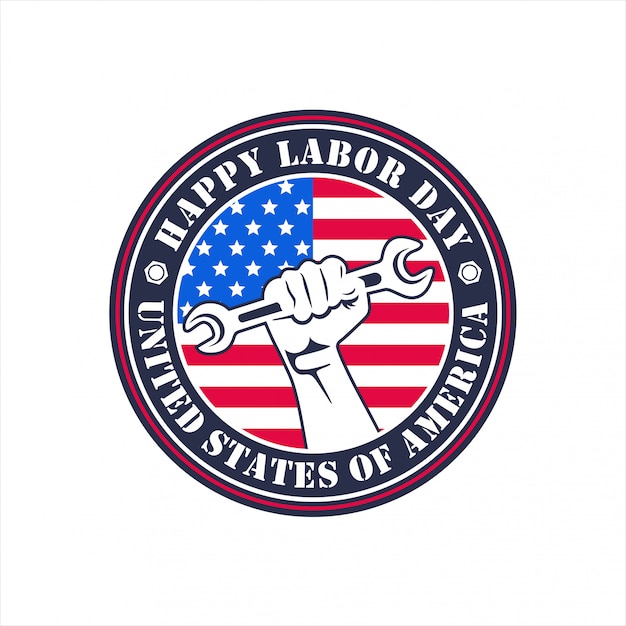 Fête Du Travail états-unis D'amérique Design Logo