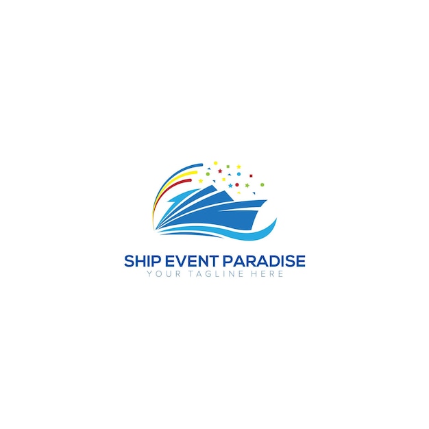 Fête De L'événement Dans La Conception Du Logo Du Navire, Logo Ship Paradise