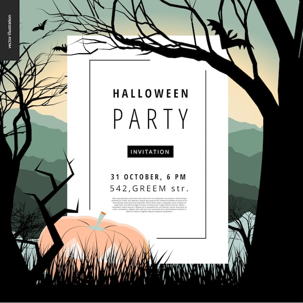 Fête D'halloween Affiche De Préavis