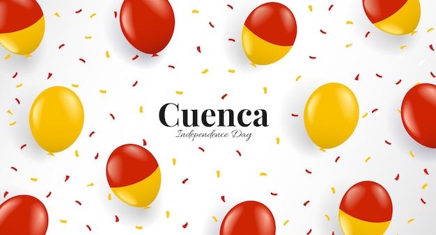 Vecteur fête de l'indépendance de cuenca