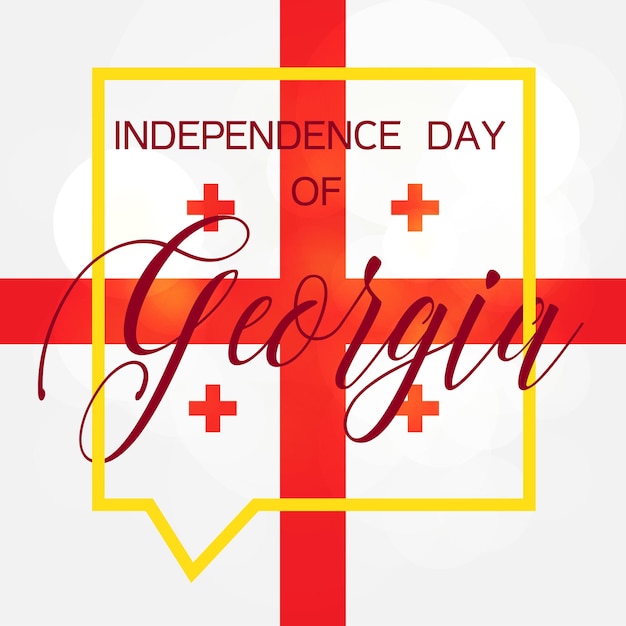Vecteur fête de l'indépendance de la géorgie