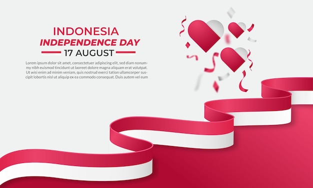 Fête De L'indépendance De L'indonésie. Dirgahayu Republik Indonésie. Illustration, Bannière, Affiche, Arrière-plan