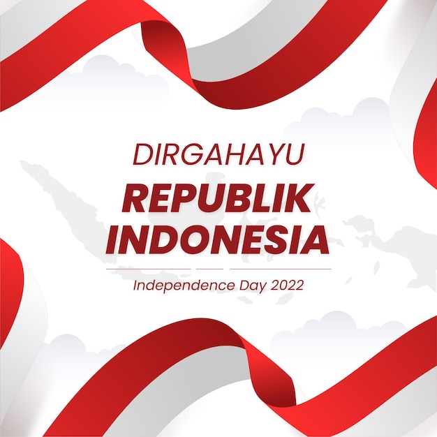 Vecteur fête de l'indépendance indonésienne pour les médias sociaux