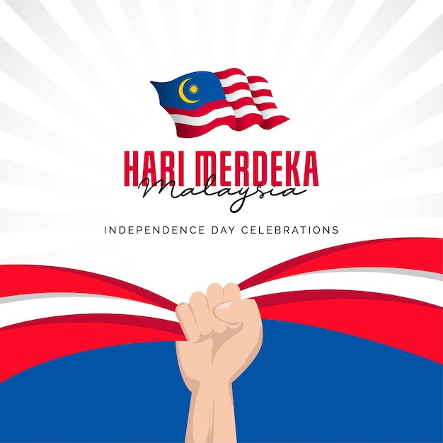 Fête De L'indépendance De La Malaisie Modèle De Conception De Bannières De Célébrations De La Fête Nationale De La Malaisie