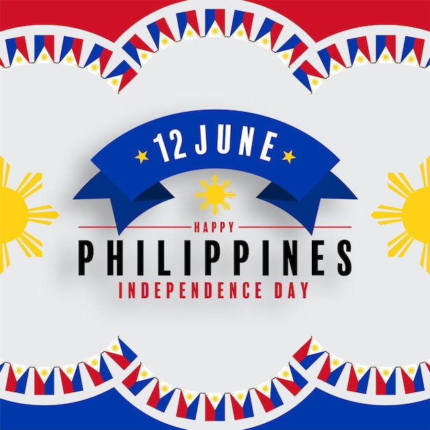 Vecteur fête de l'indépendance des philippines