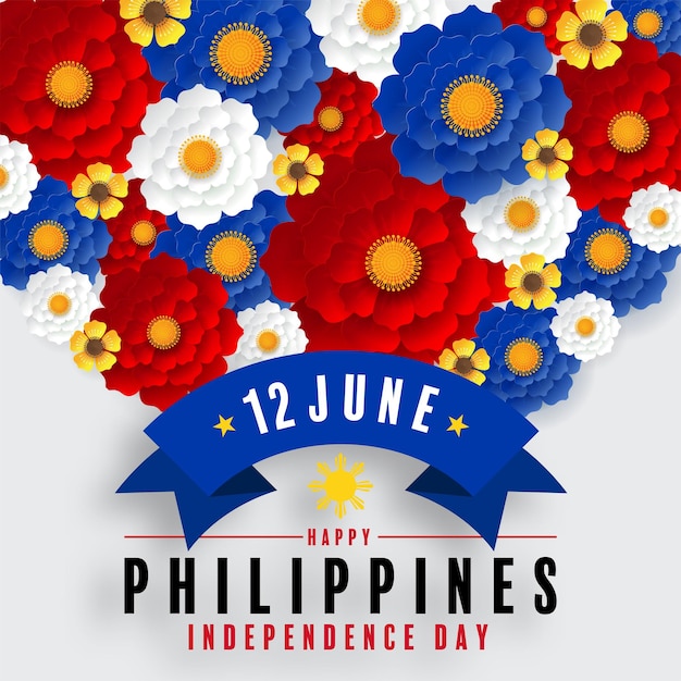 Vecteur fête de l'indépendance des philippines