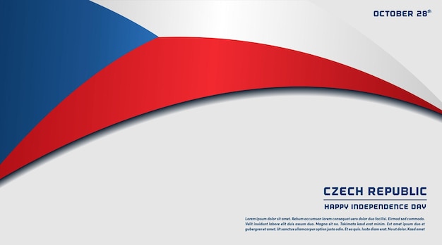 Fête De L'indépendance De La République Tchèque Illustration Vectorielle Célébrer Le Fond De La Journée
