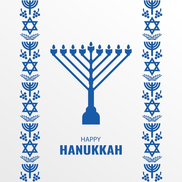 Vecteur fête juive hanukkah menorah