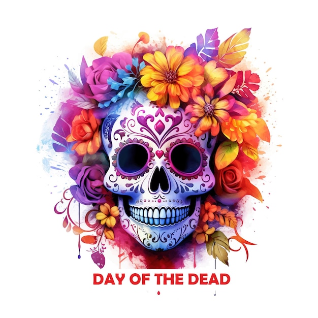 Fête de la mort crâne de sucre ou vacances d'Halloween Festival de musique mexicaine traditionnelle
