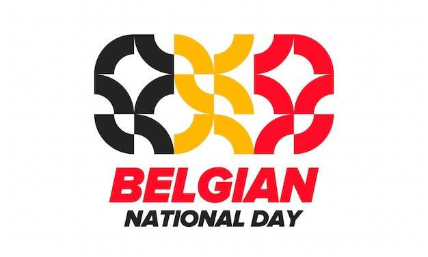 Vecteur fête nationale belge jour de l'indépendance de la belgique drapeau belge conception patriotique illustration vectorielle