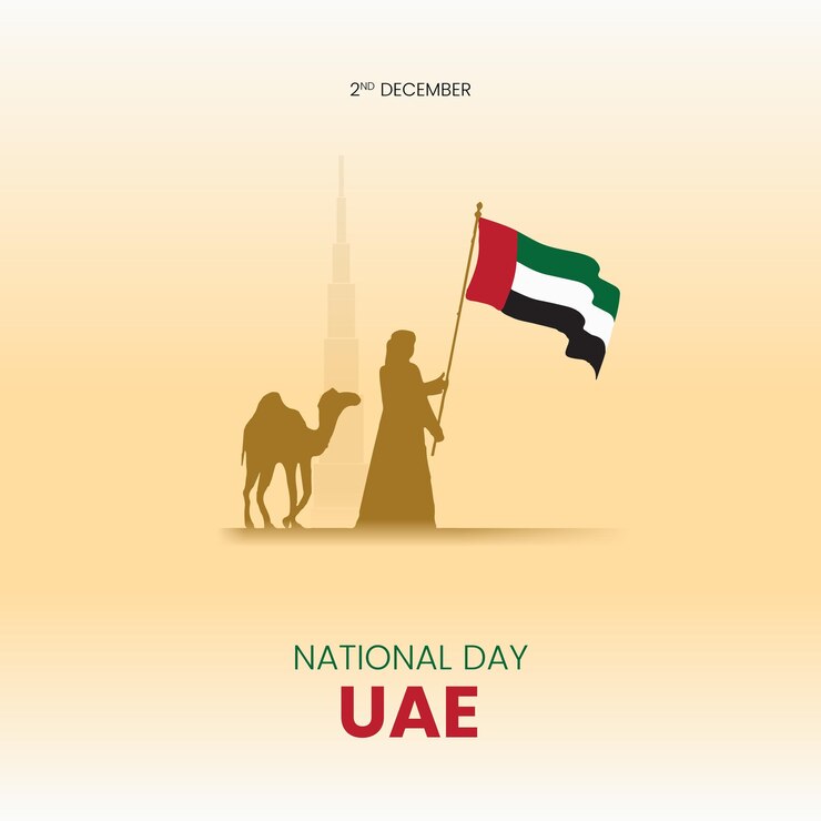 Vecteur la fête nationale des émirats arabes unis