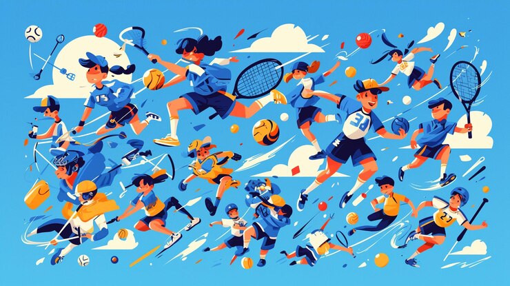 Vecteur la fête des pères avec des activités sportives et amusantes
