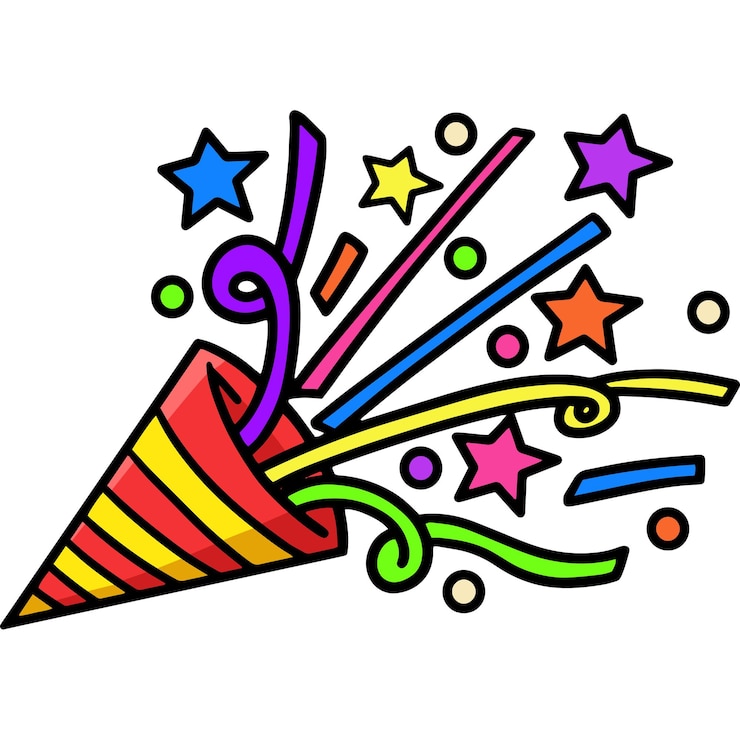 Vecteur fête popper cartoon couleur clipart illustration